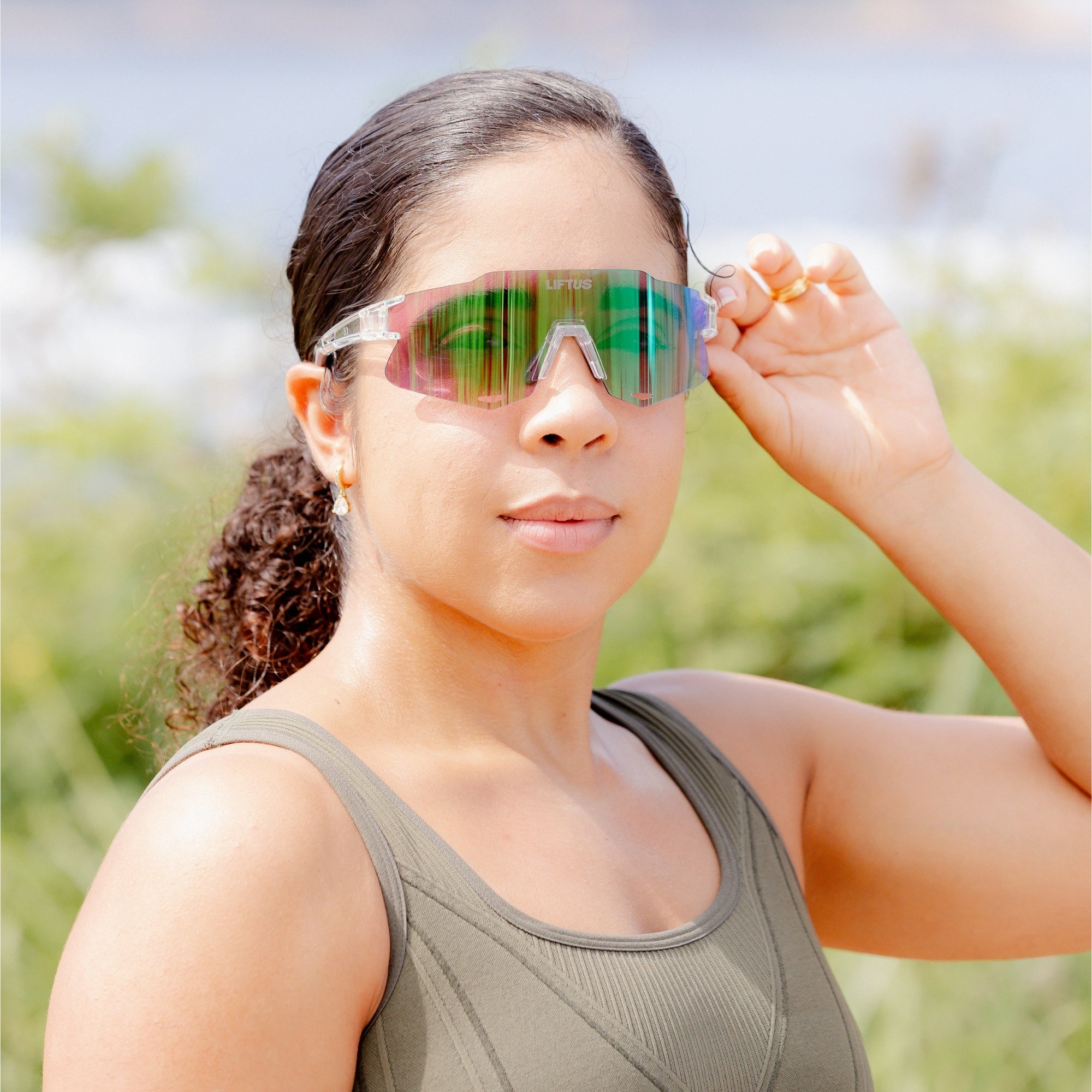 Óculos de Sol Esportivo Liftus Rise - Verde Fotocromático | Transparente