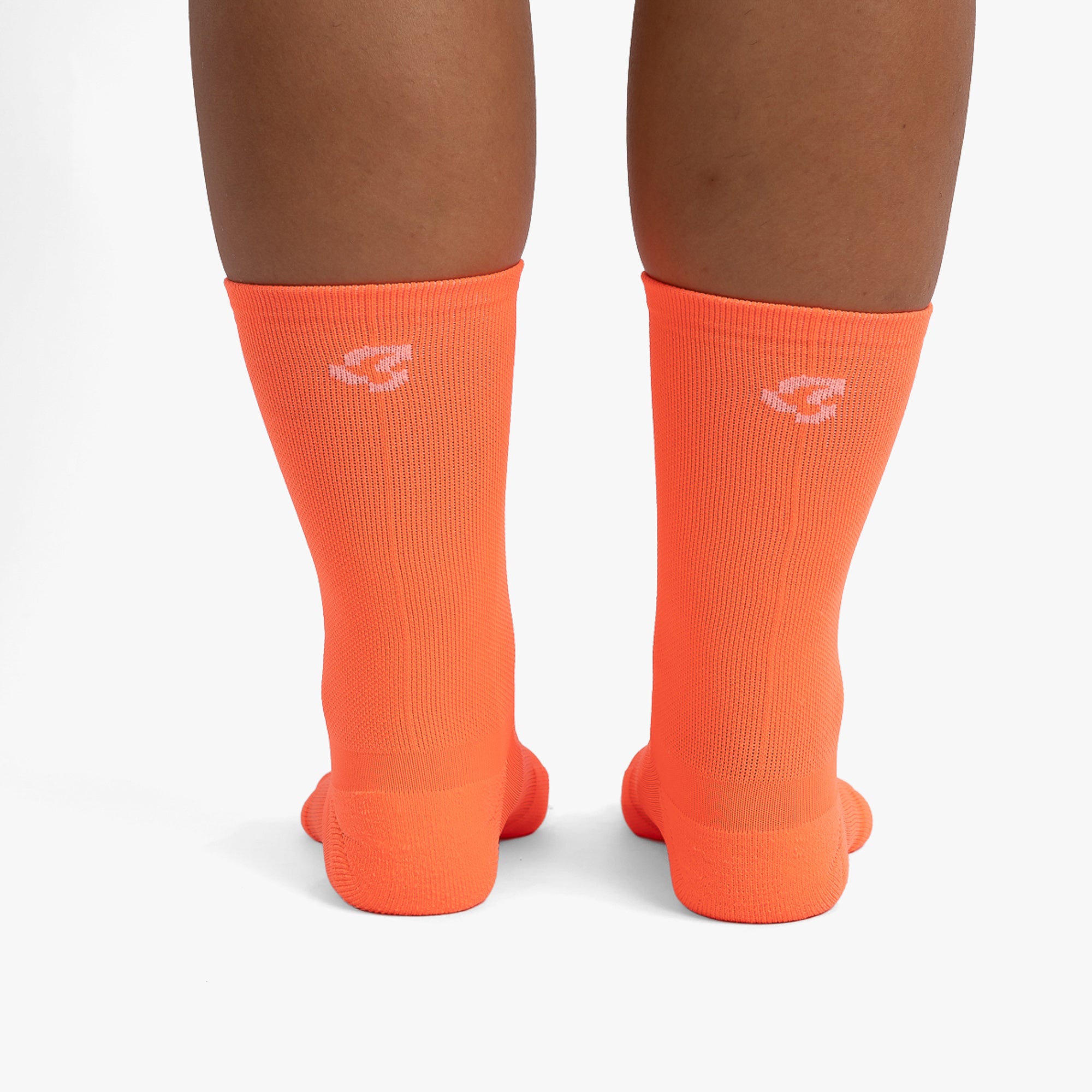 Meia Esportiva Liftus Performance - Cano Alto | Coral Neon