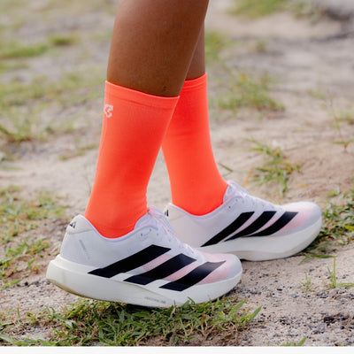 Meia Esportiva Liftus Performance - Cano Alto | Coral Neon
