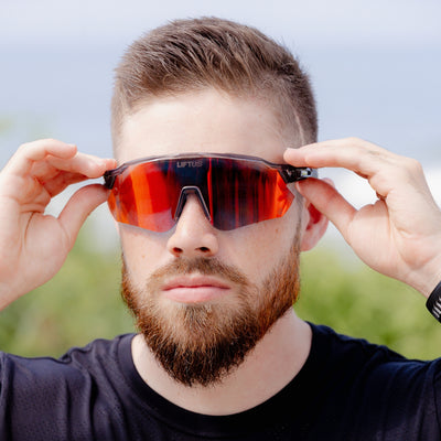 Óculos de Sol Esportivo Liftus Core - Vermelho Fotocromático | Cinza Transparente