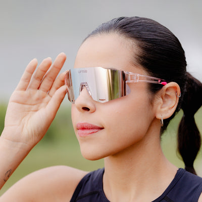 Óculos de Sol Esportivo Liftus Rise - Rosa Espelhado | Rosa Transparente