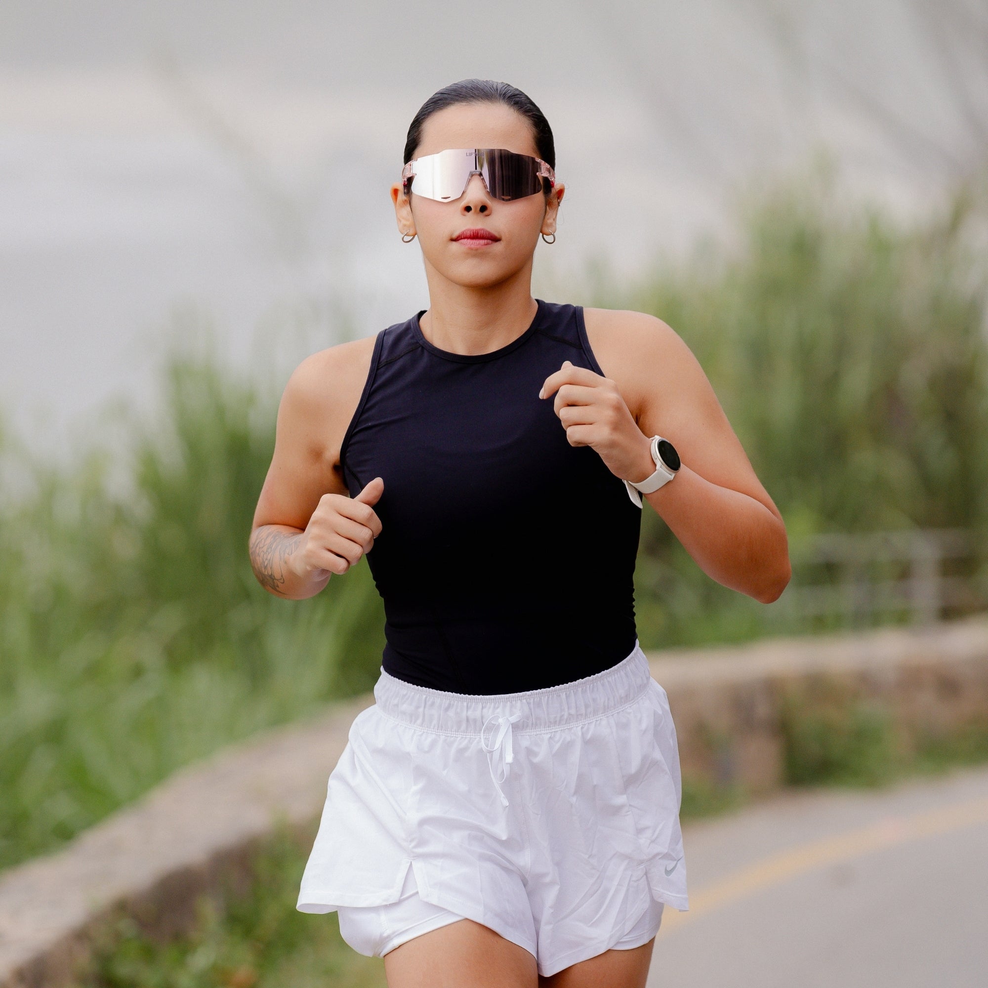 Óculos de Sol Esportivo Liftus Rise - Rosa Espelhado | Rosa Transparente