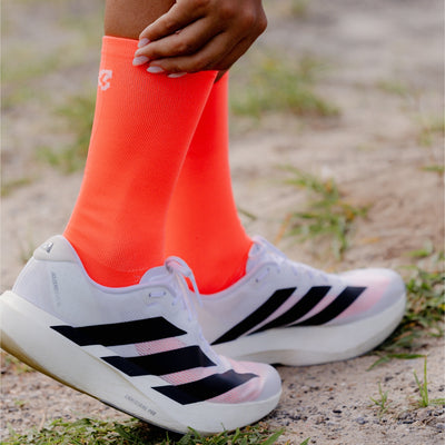 Meia Esportiva Liftus Performance - Cano Alto | Coral Neon