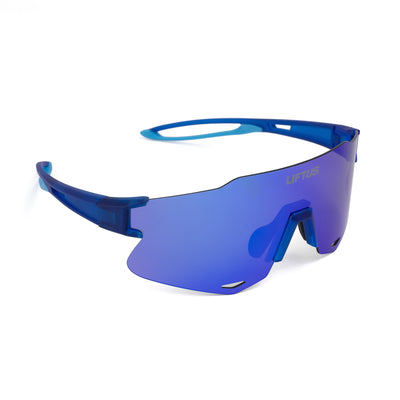 Óculos de Sol Esportivo Liftus Rise - Azul Espelhado | Azul Transparente