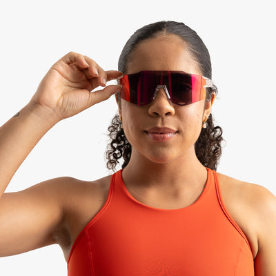 Óculos de Sol Esportivo Liftus Rise - Vermelho e Roxo Espelhado | Transparente