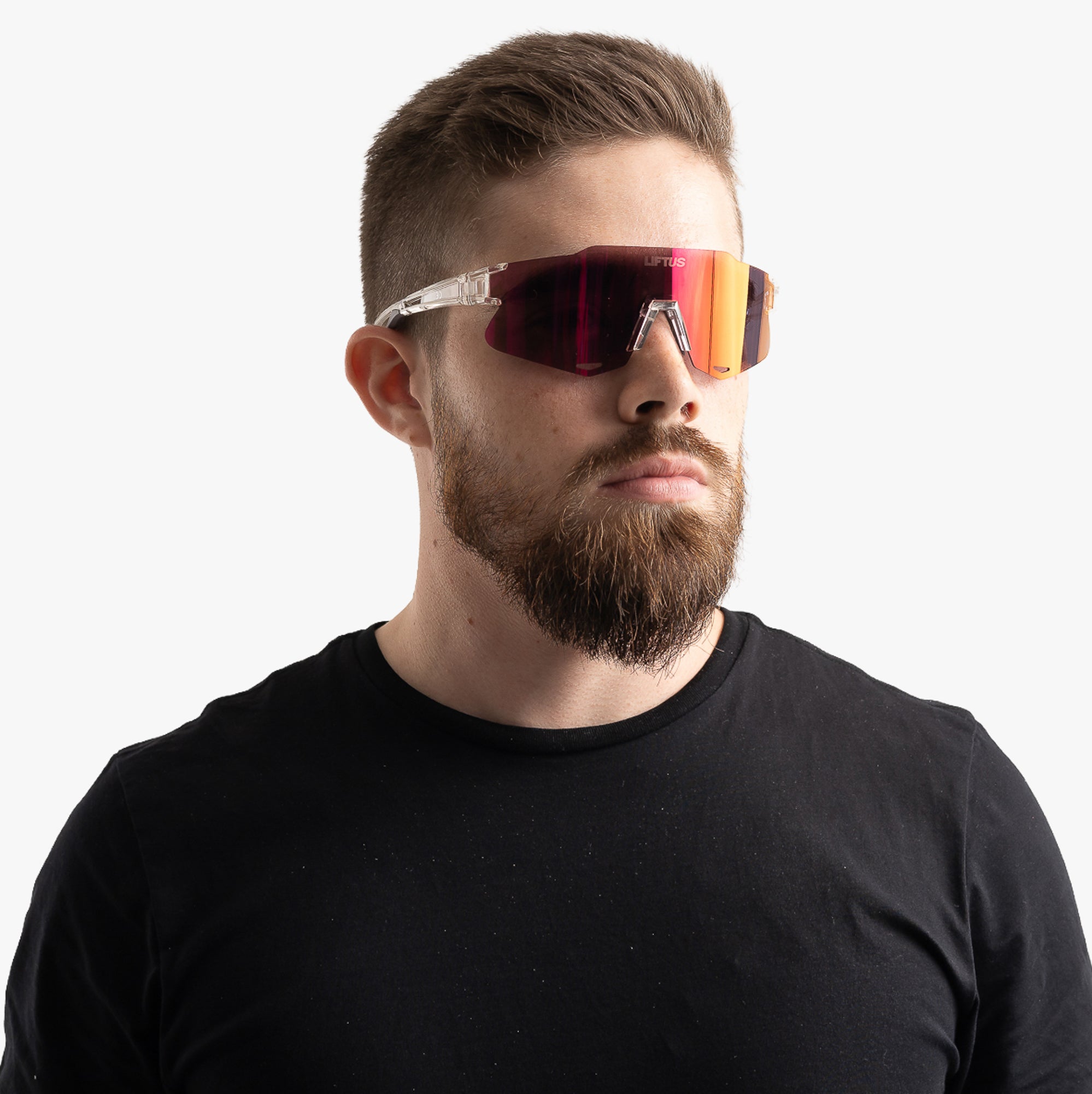 Óculos de Sol Esportivo Liftus Rise - Vermelho e Roxo Espelhado | Transparente