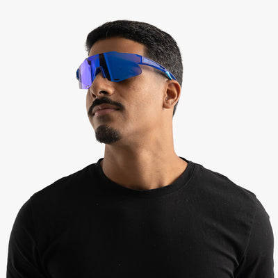 Óculos de Sol Esportivo Liftus Rise - Azul Espelhado | Azul Transparente