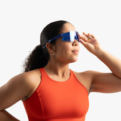 Óculos de Sol Esportivo Liftus Rise - Azul Espelhado | Azul Transparente